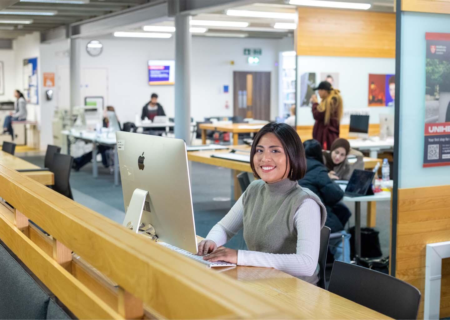 Professional working at a computer